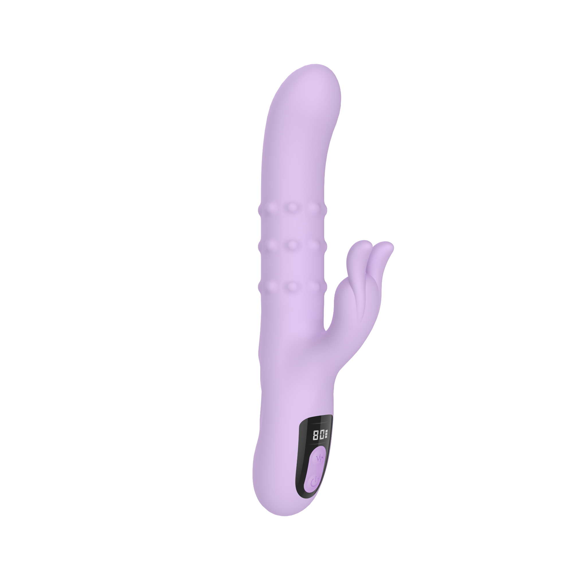 Lavender rabbit-style device with digital display