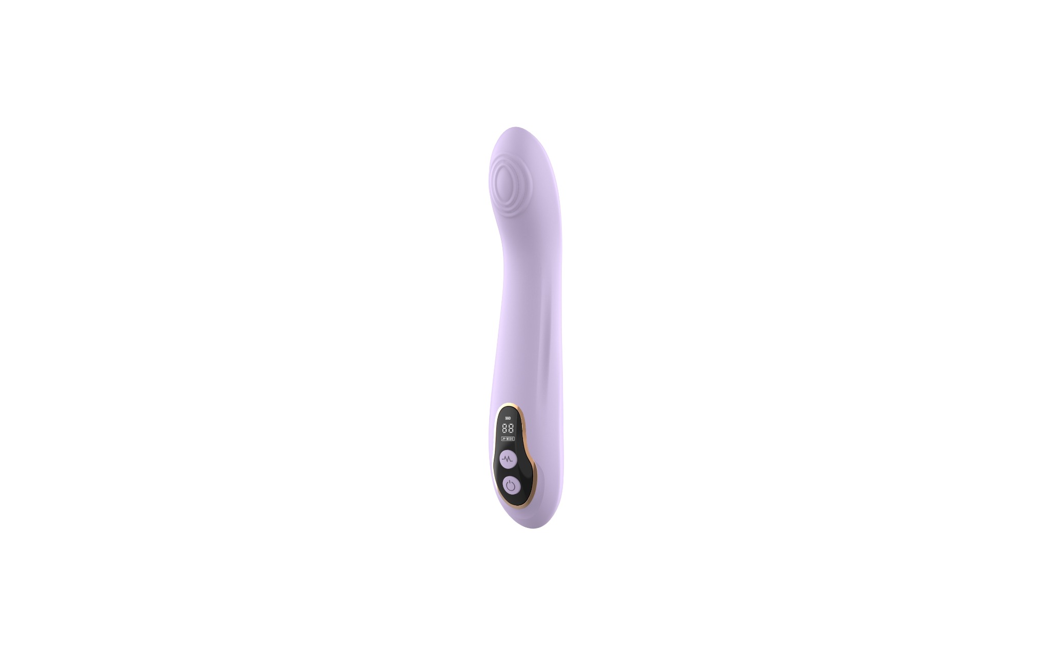 Slim lavender massager with a contrasting display panel